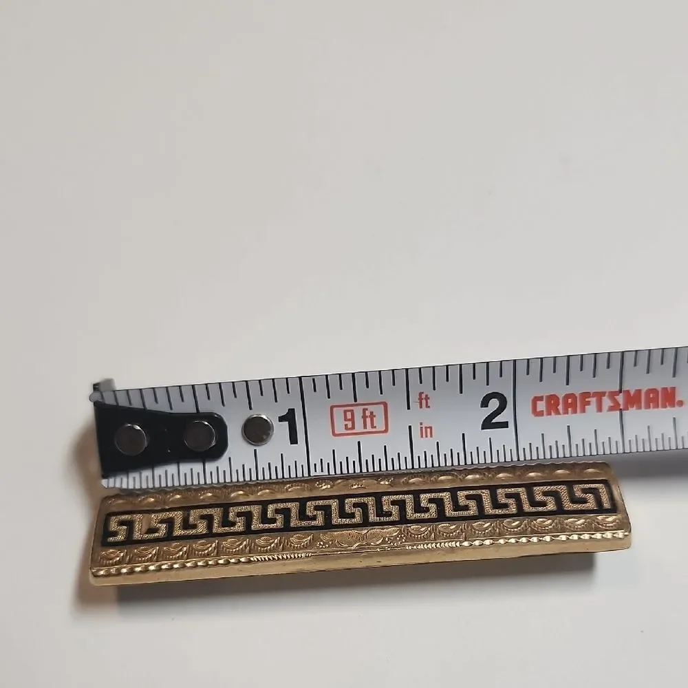 Antique Greek Key Pin Brooch